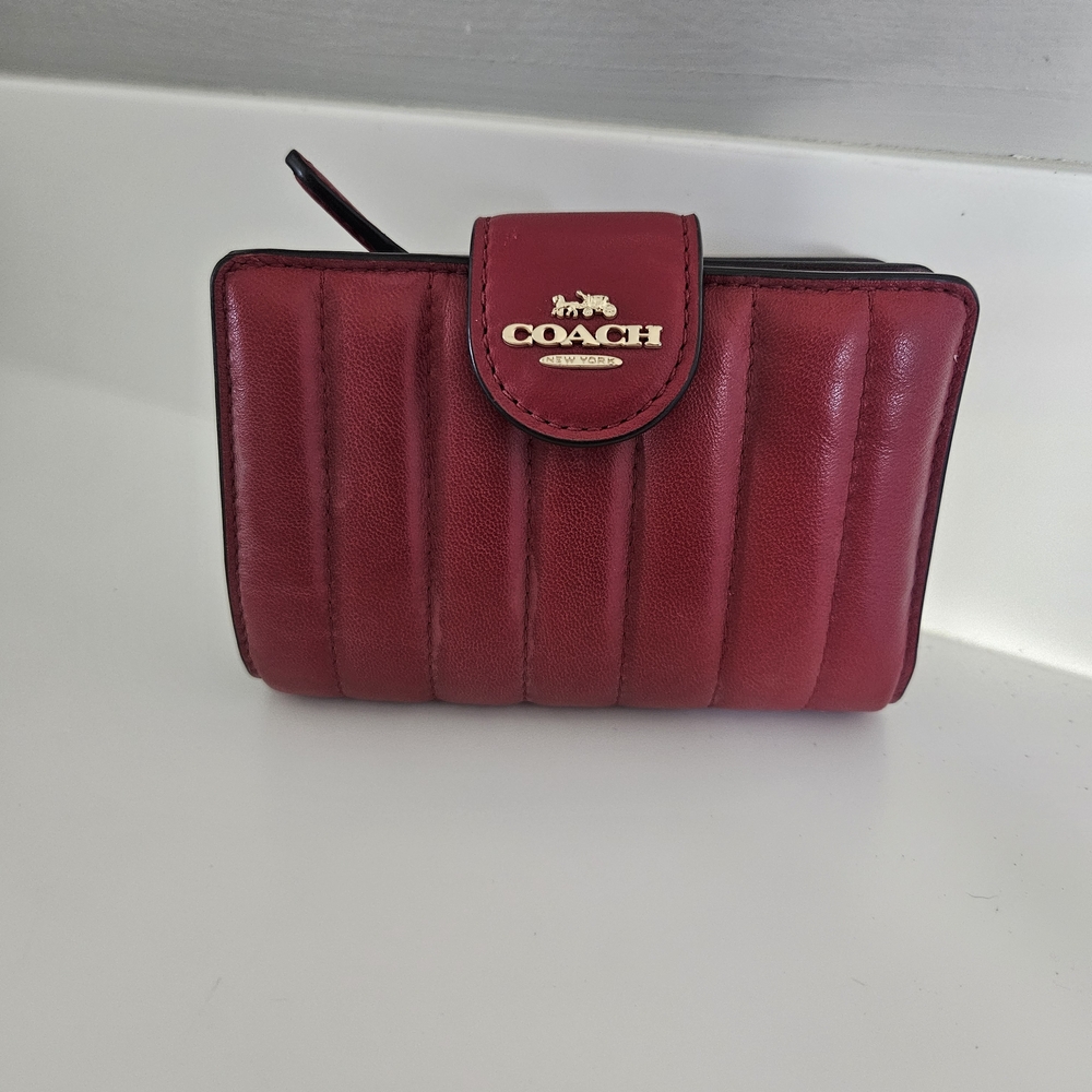 Coach Red Leather Women's Wallet
